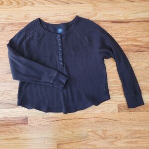 Gap Long Sleeve Waffle Henley